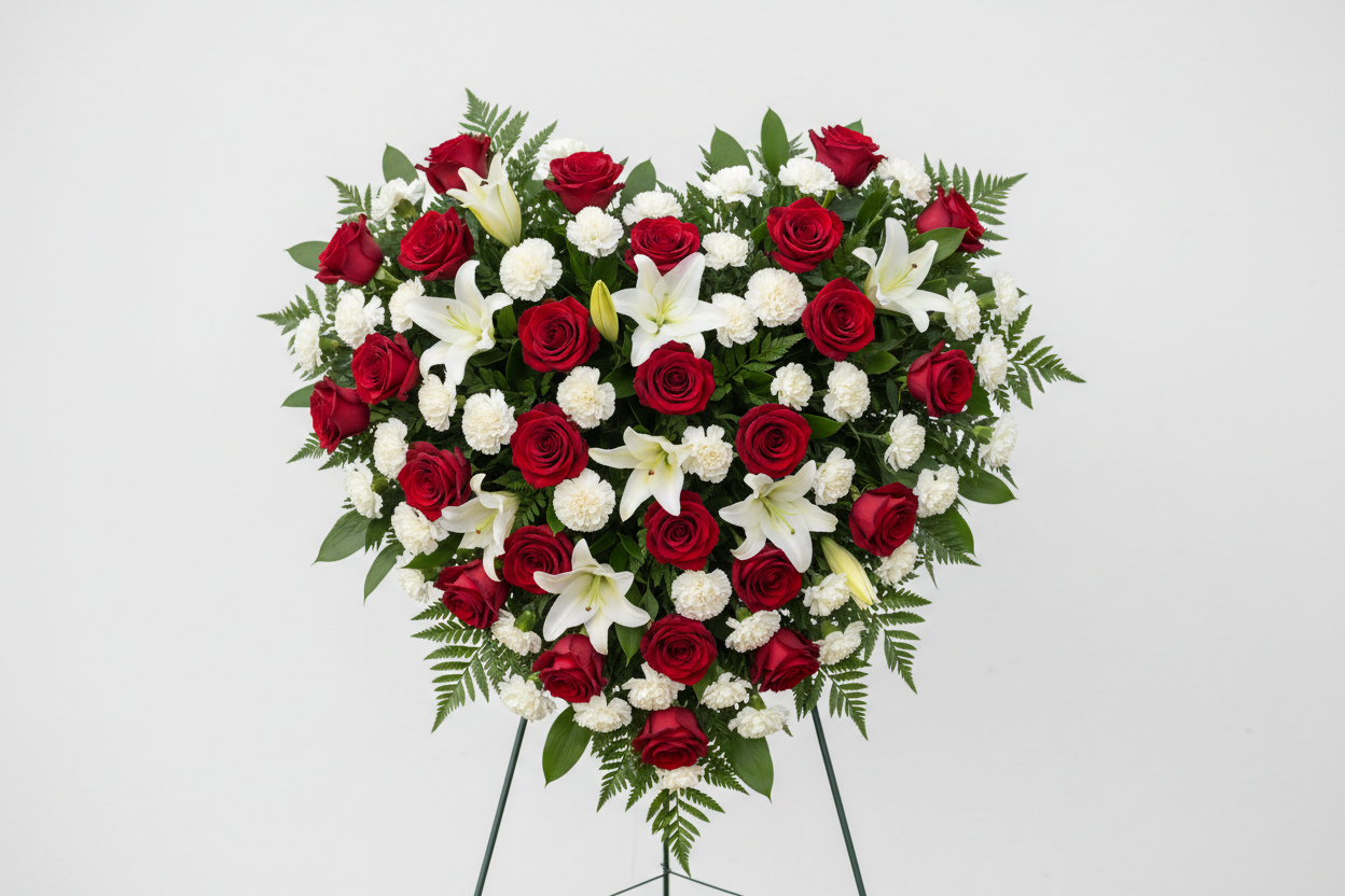 full heart standing spray