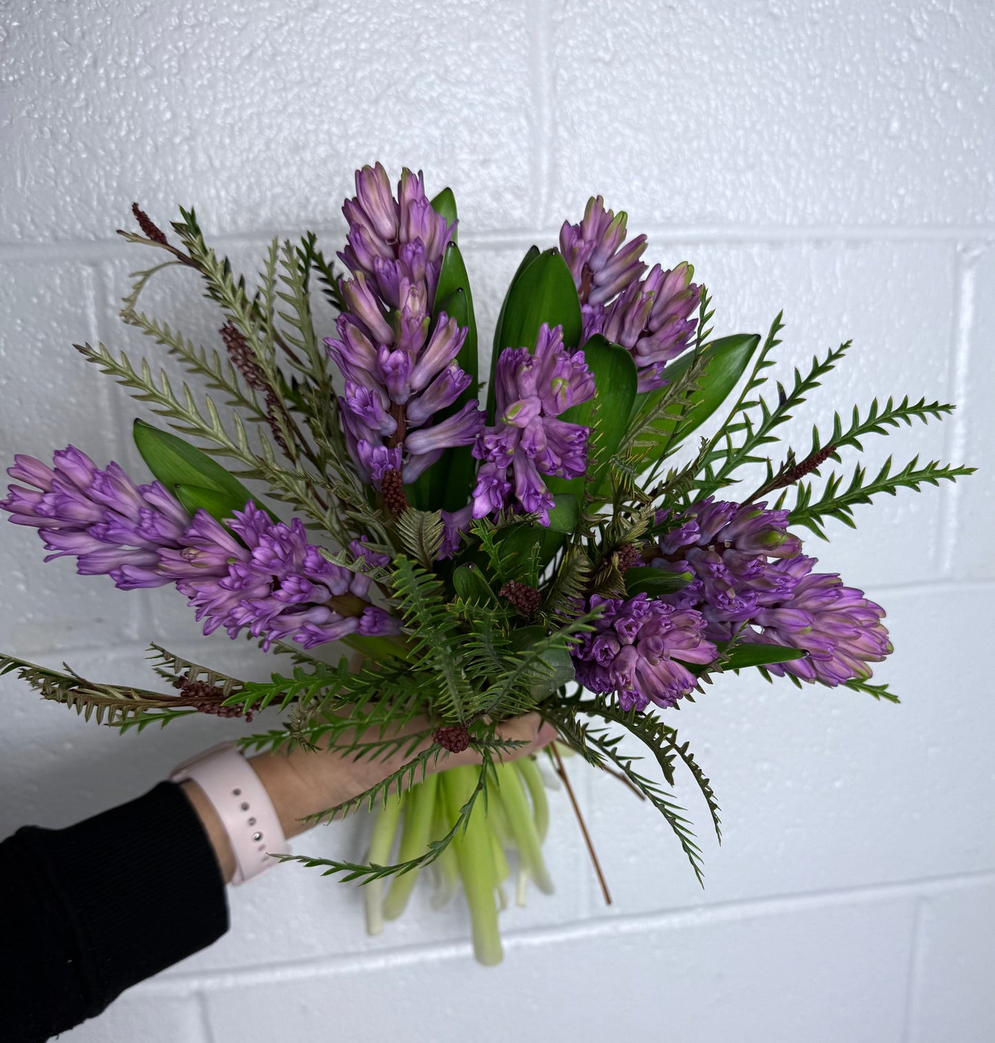 Hyacinth hand-tied bouquet