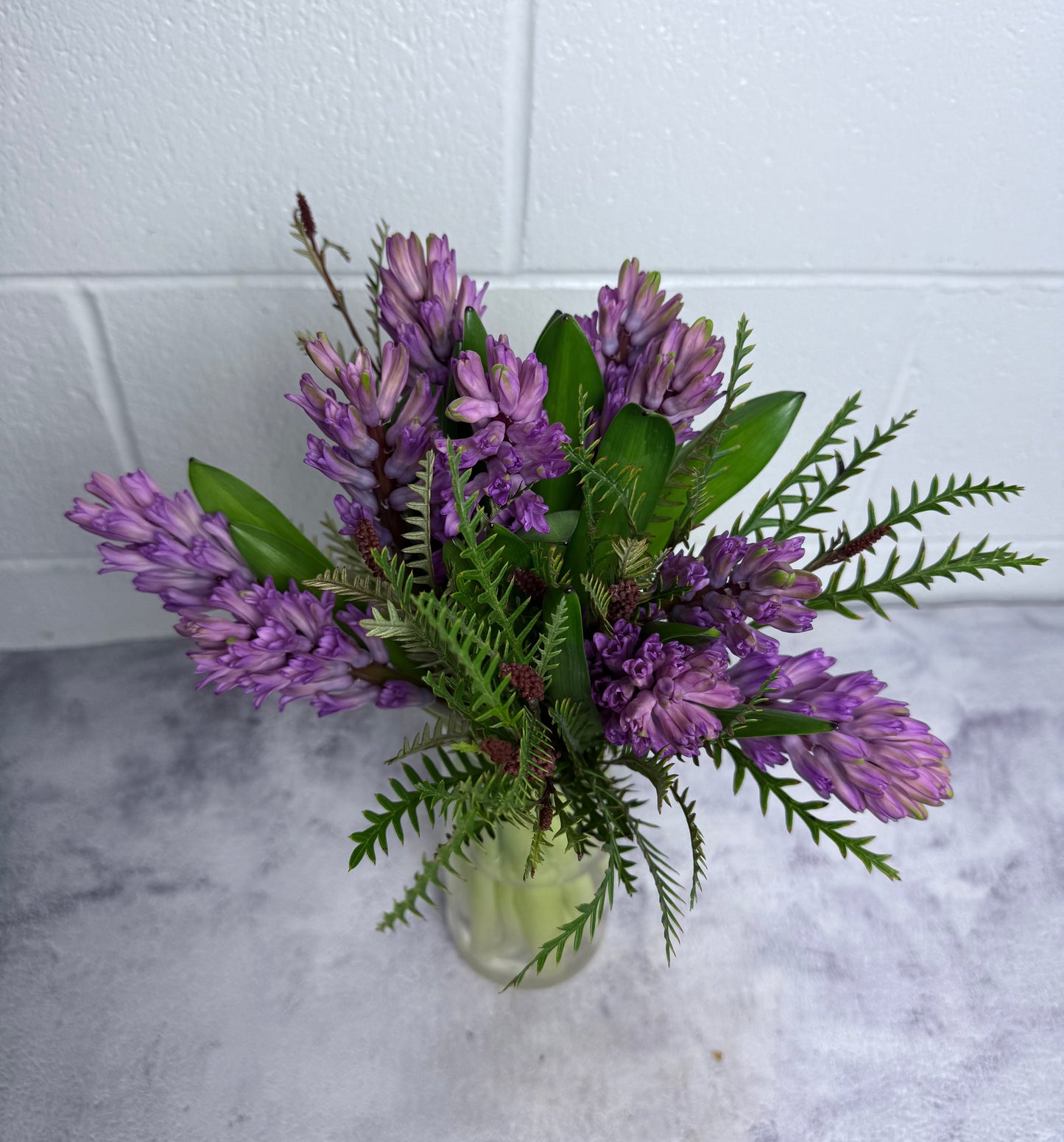 Hyacinth hand-tied bouquet