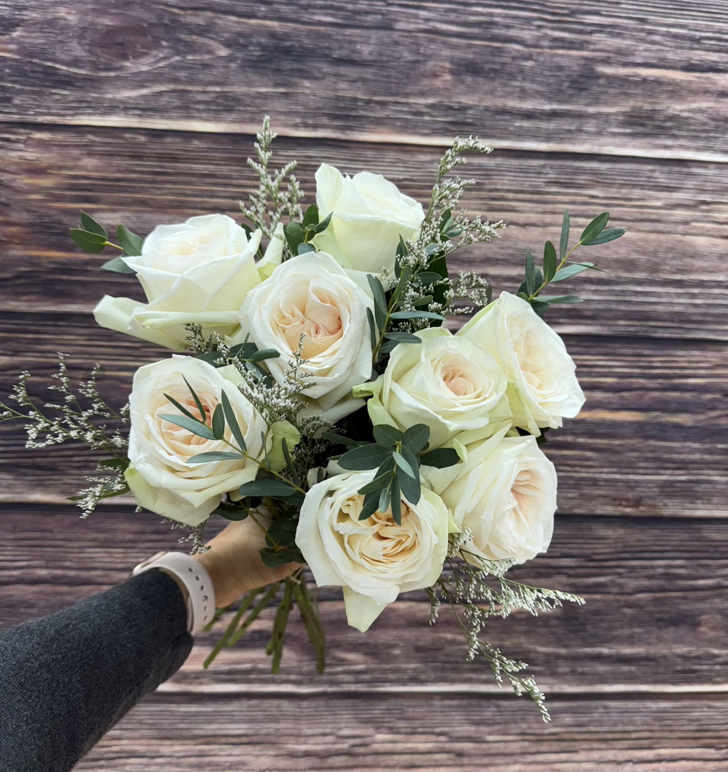 Garden Rose Hand-tied bouquet